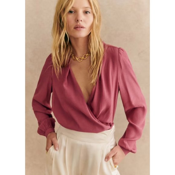 Sezane Tops - Sezane Abelia Blouse - Rosewood